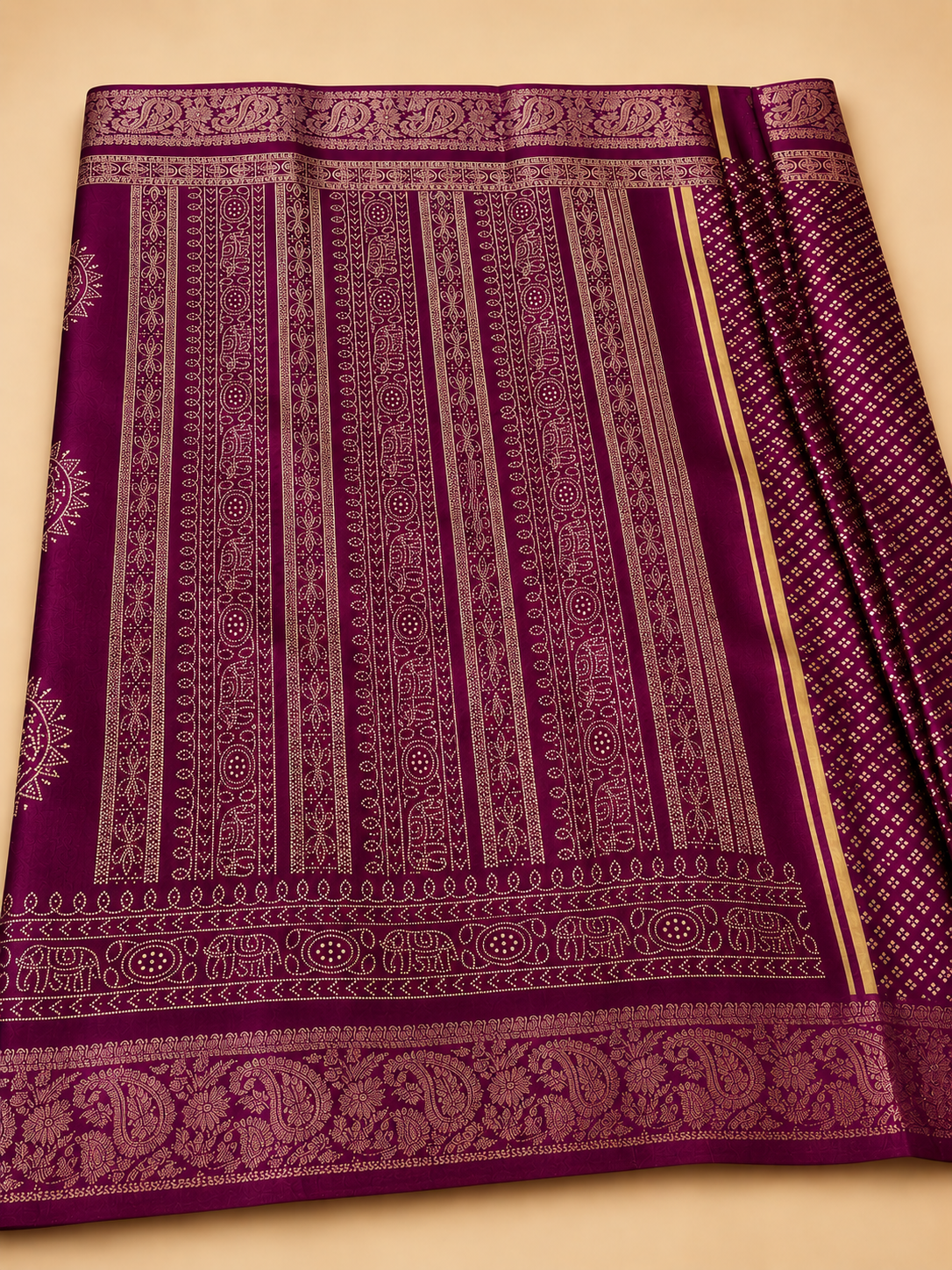 Rajsi Bandhani Silk Saree with Designer Blouse