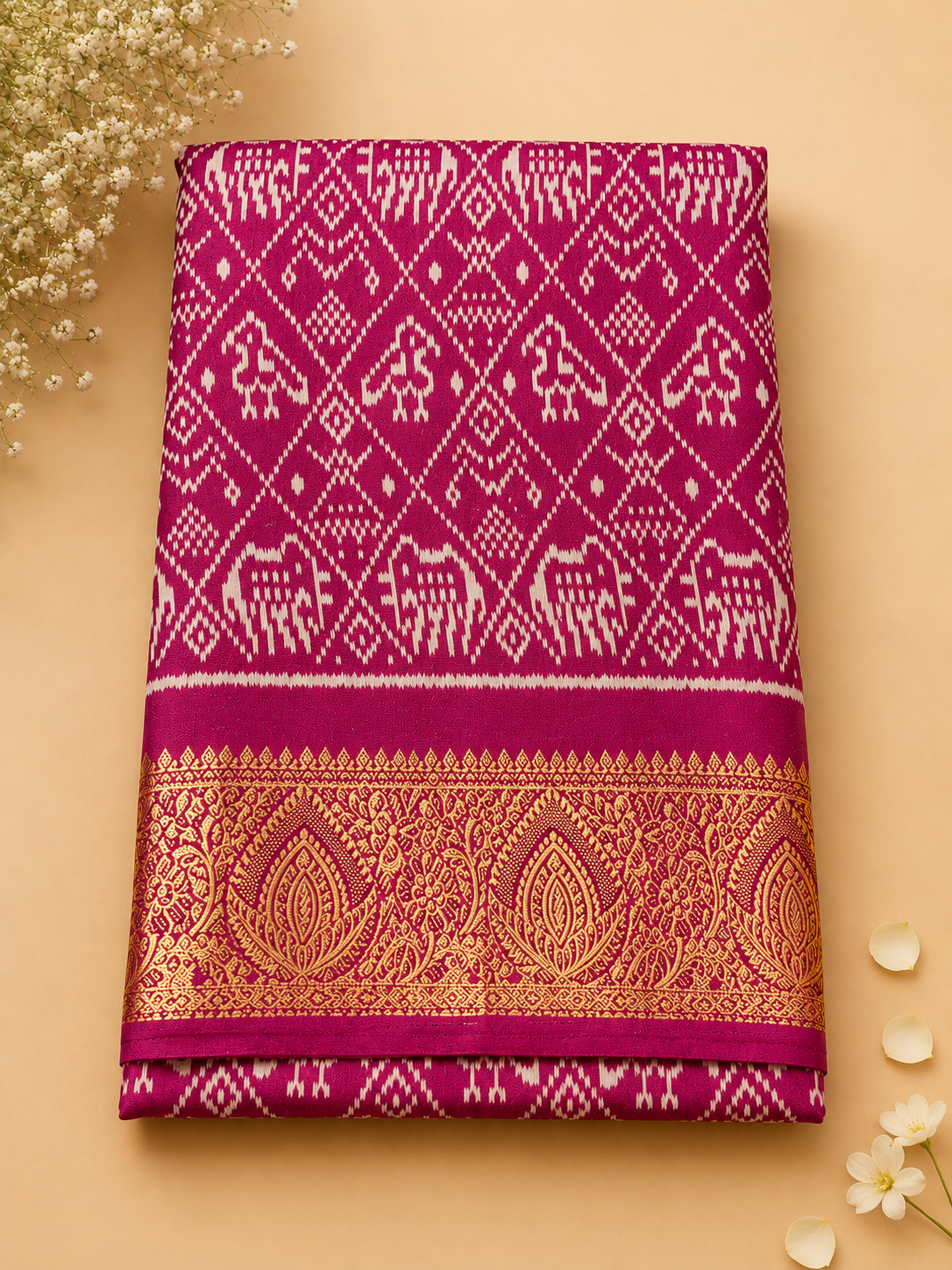 Rangriti Patola Silk Saree with Designer Blouse