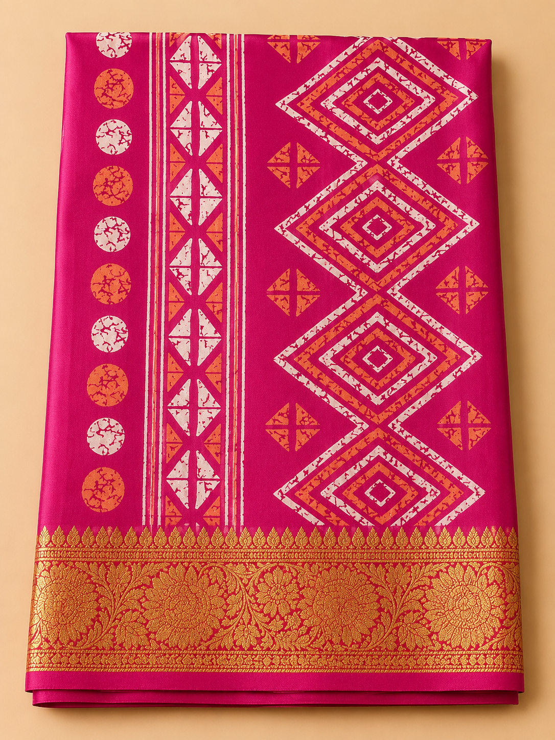 Rangrez Leheriya Saree with Designer Blouse