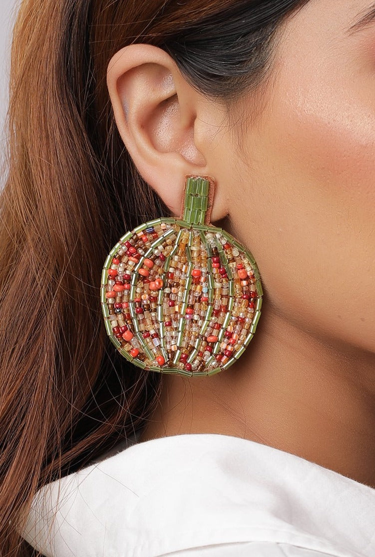 The Watermelon Beaded Earrings