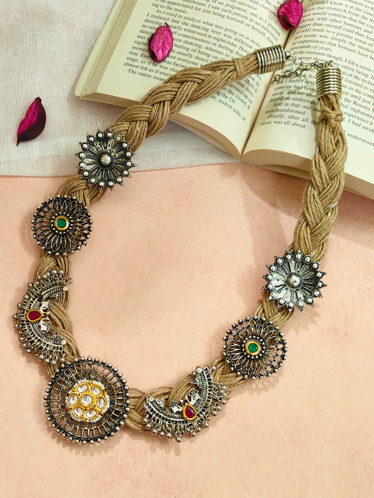 The Crescentonomy Jute Necklace
