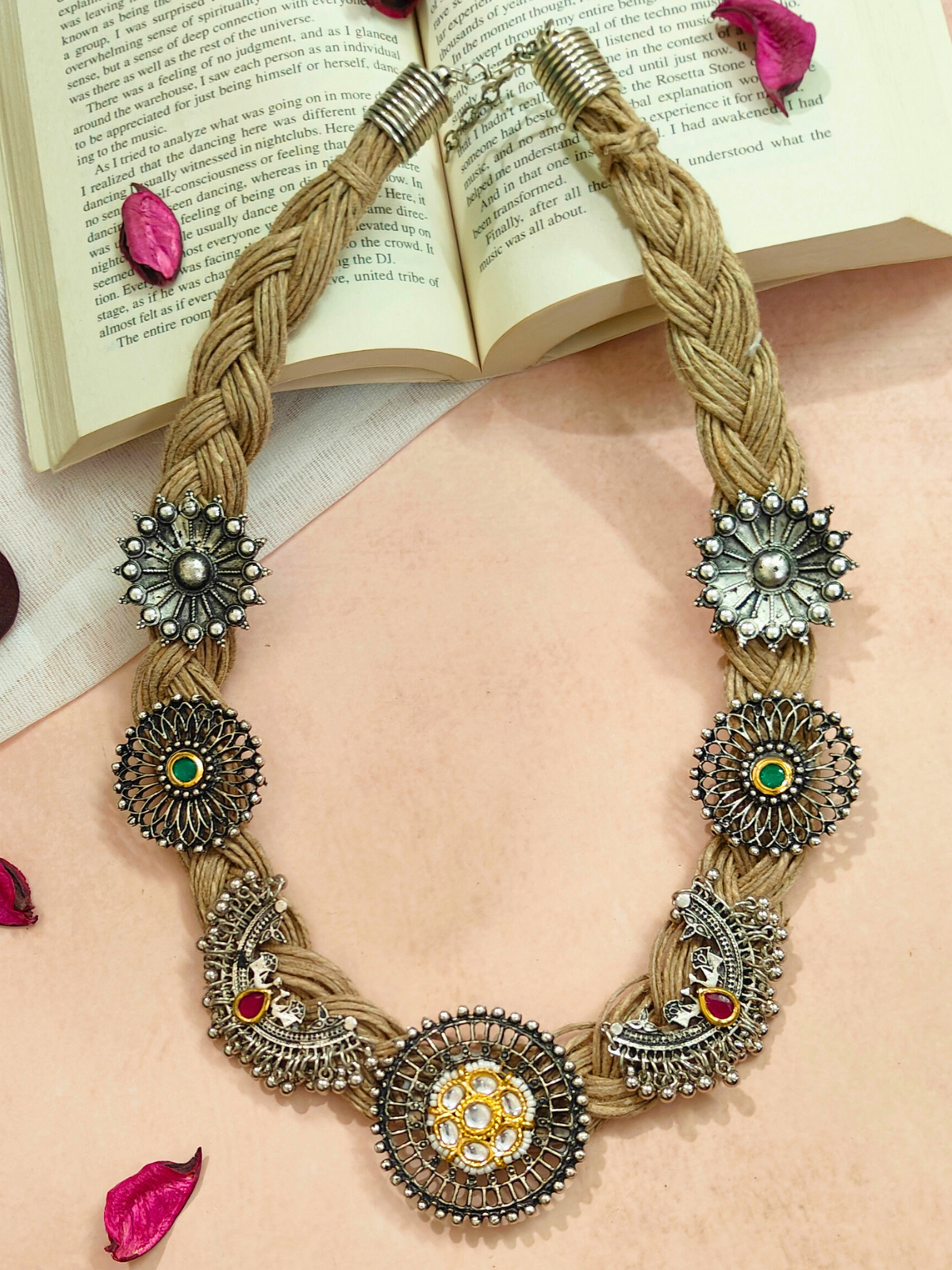 The Crescentonomy Jute Necklace