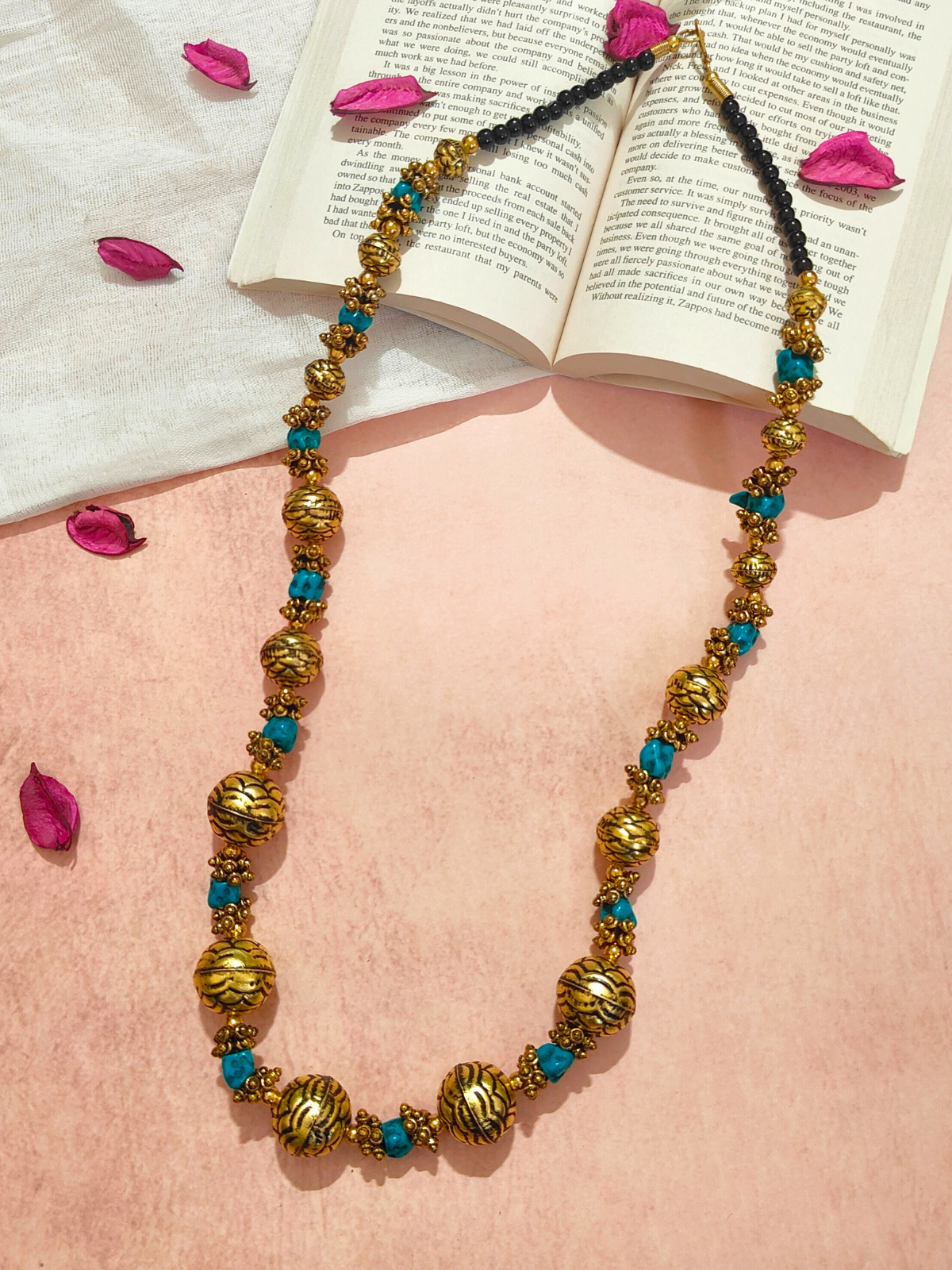 The Replenished Aparajita Necklace with Blue Beads