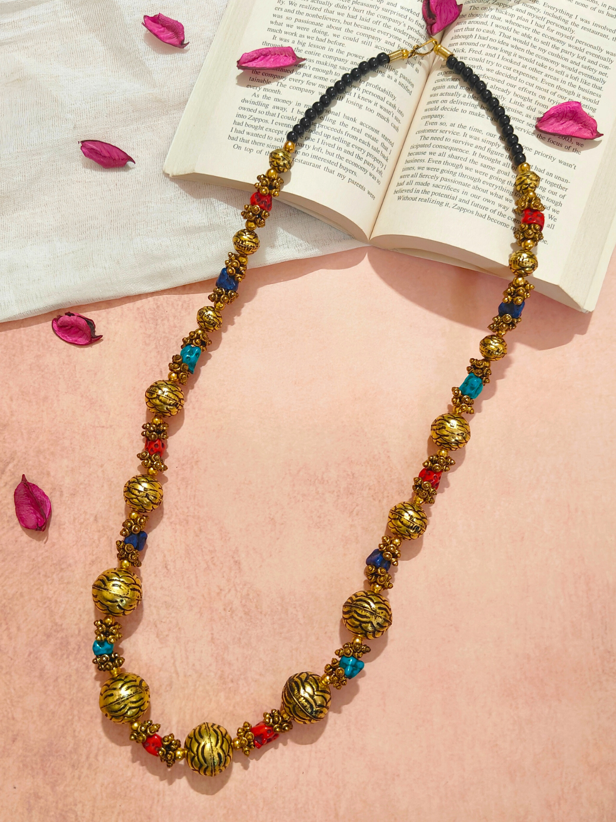 The Replenished Aparajita Necklace with Mulicolor Beads