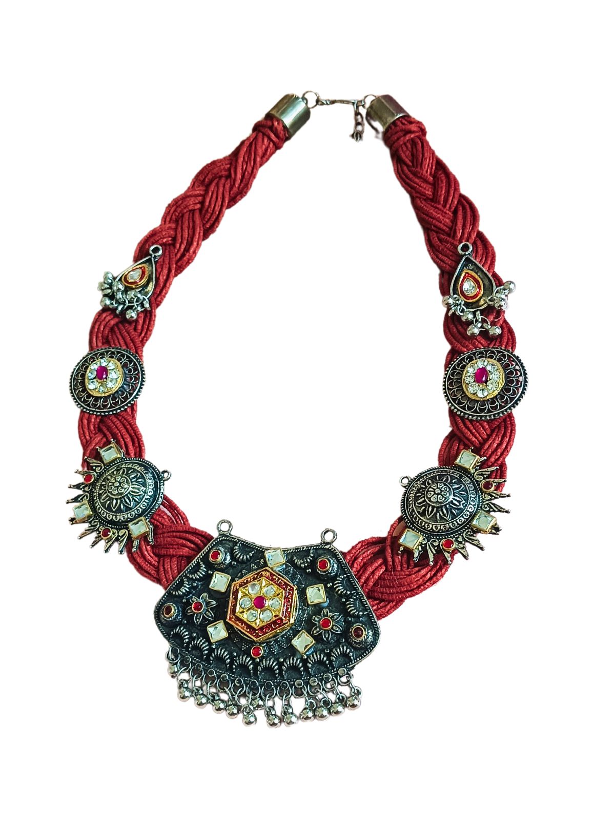 Rustic Chic Orange Jute Necklace