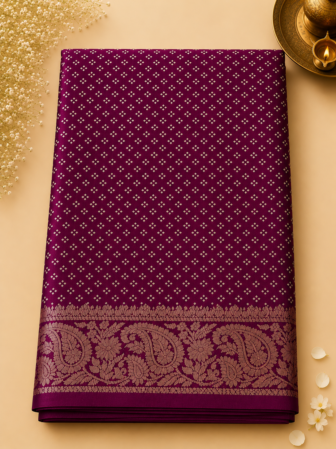 Rajsi Bandhani Silk Saree with Designer Blouse