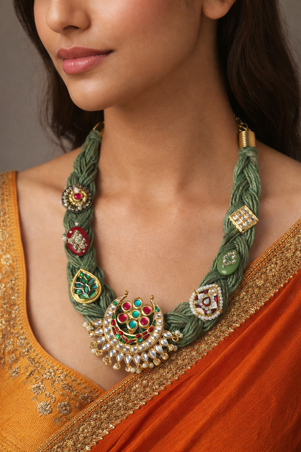 The Ornate Crochet Jute Necklace