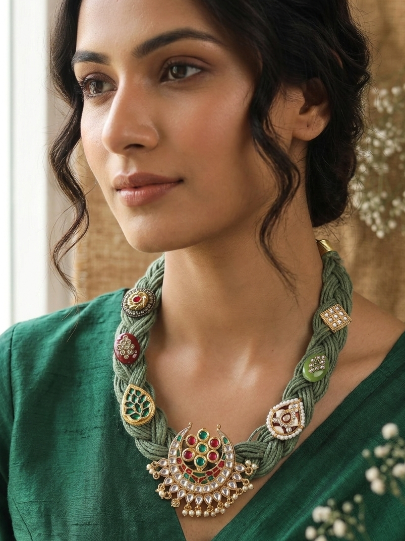 The Ornate Crochet Jute Necklace