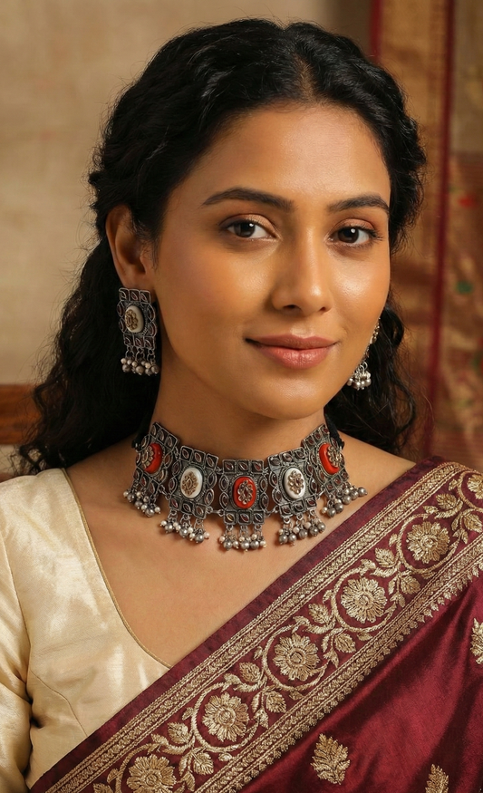 The Regal Barfee Choker Set