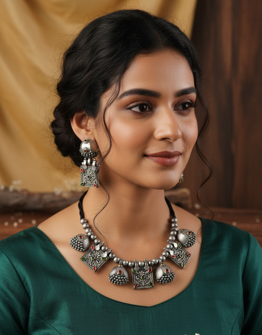 The Metallic Cookie Prosperity Necklace Set