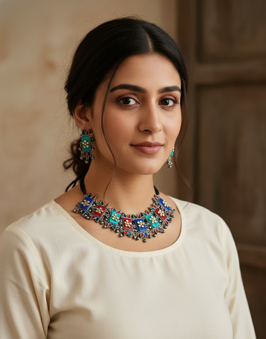 The Charming Blockey Confection Choker Set