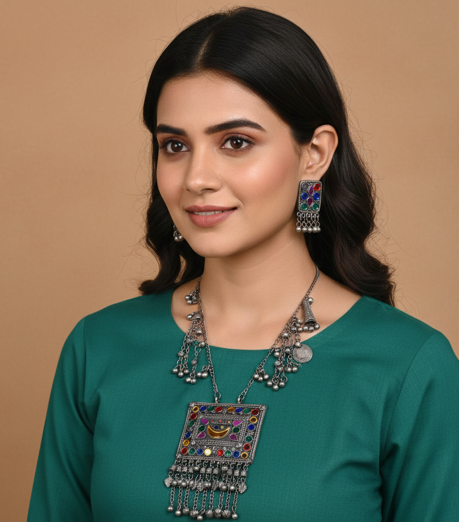 Princess Wear Meenakari Pendant Necklace Set