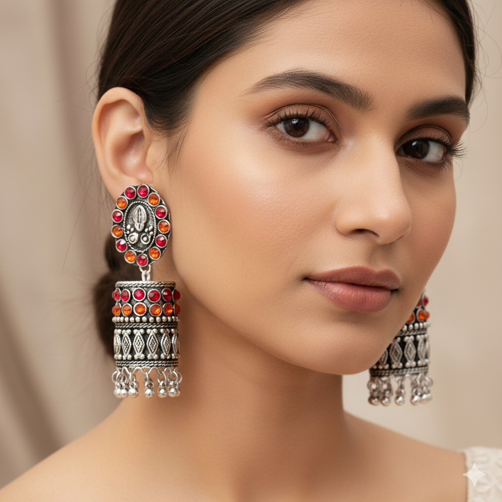 New Designer Earrings in Pink and Orange