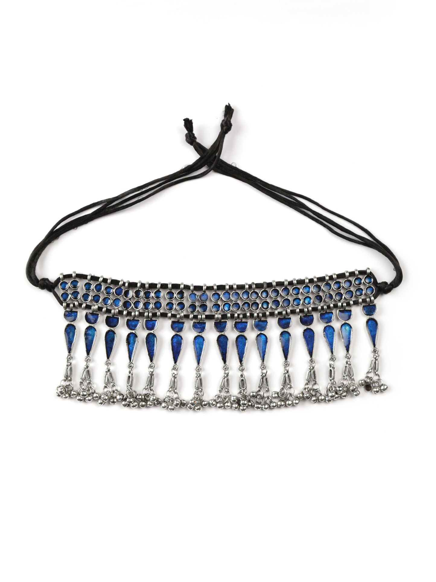 The Admirable Meena Trinky Choker Set in Blue