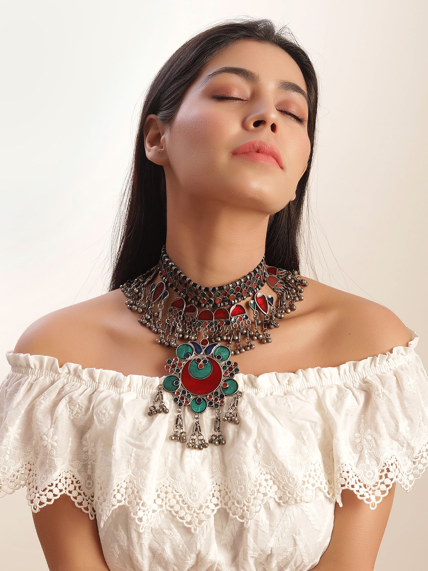 The Colorful Plethora Afghan Necklace