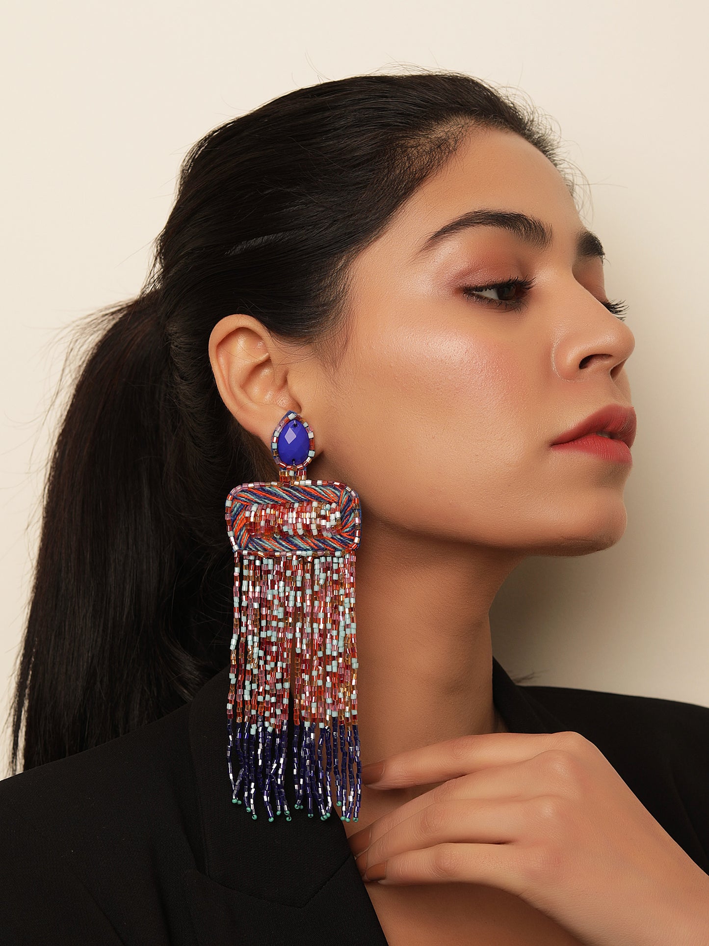 The Jelly Frills Beaded Earrings in Multicolor