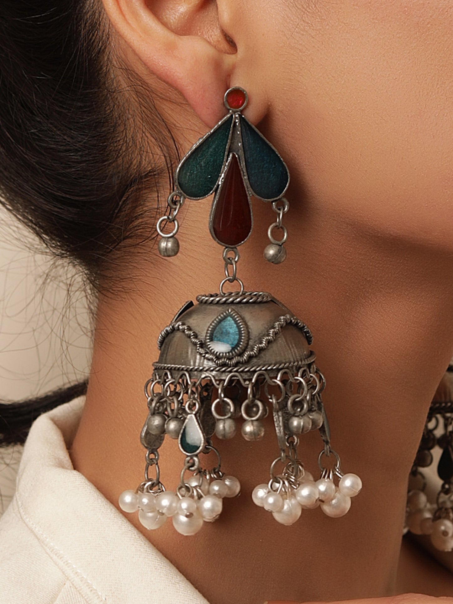 The Exquisite Kyanite Meena Jhumkas