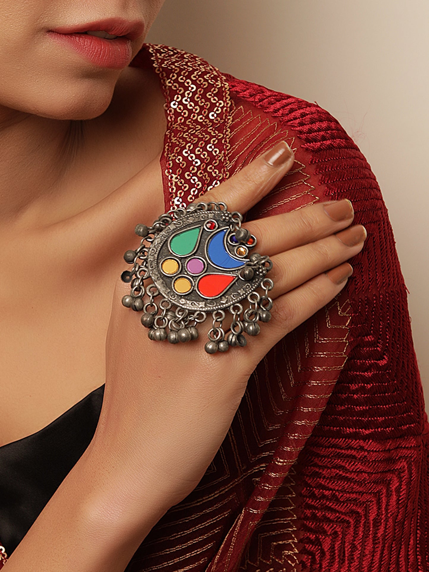 The Tringly Trinklets Afghani Adjustable Ring
