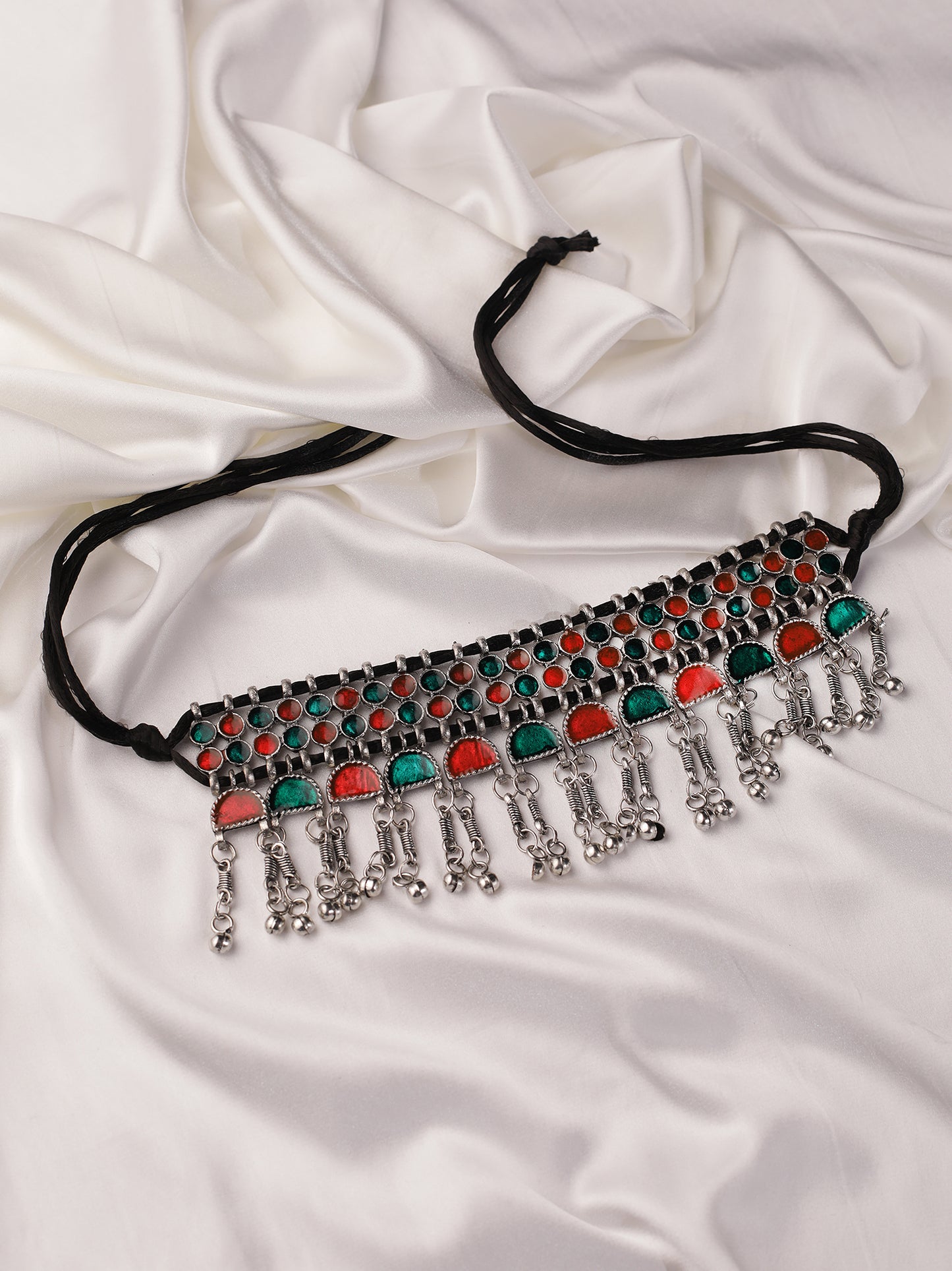 The Starry Constellation Choker in Orange & Green