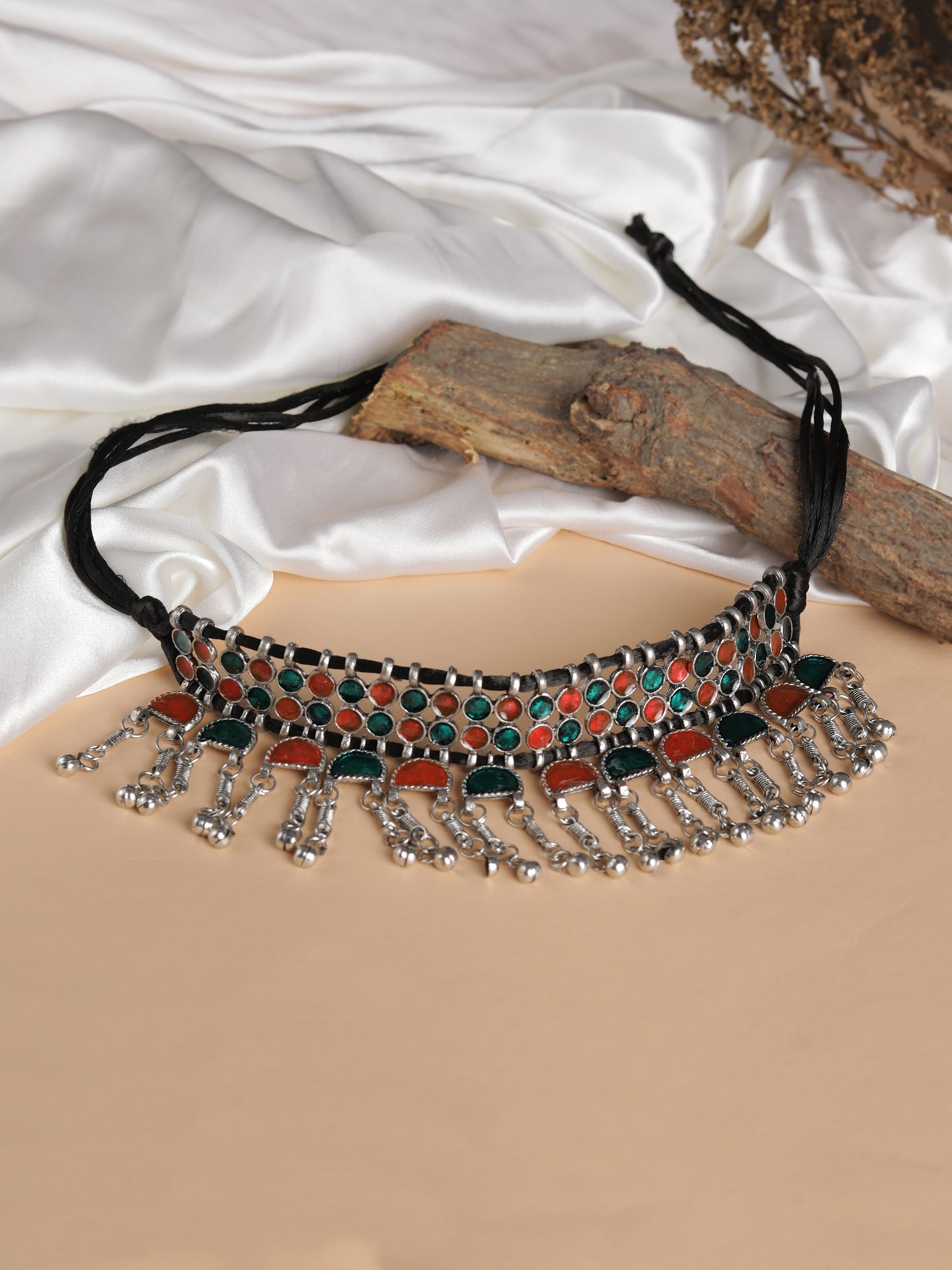 The Starry Constellation Choker in Orange & Green