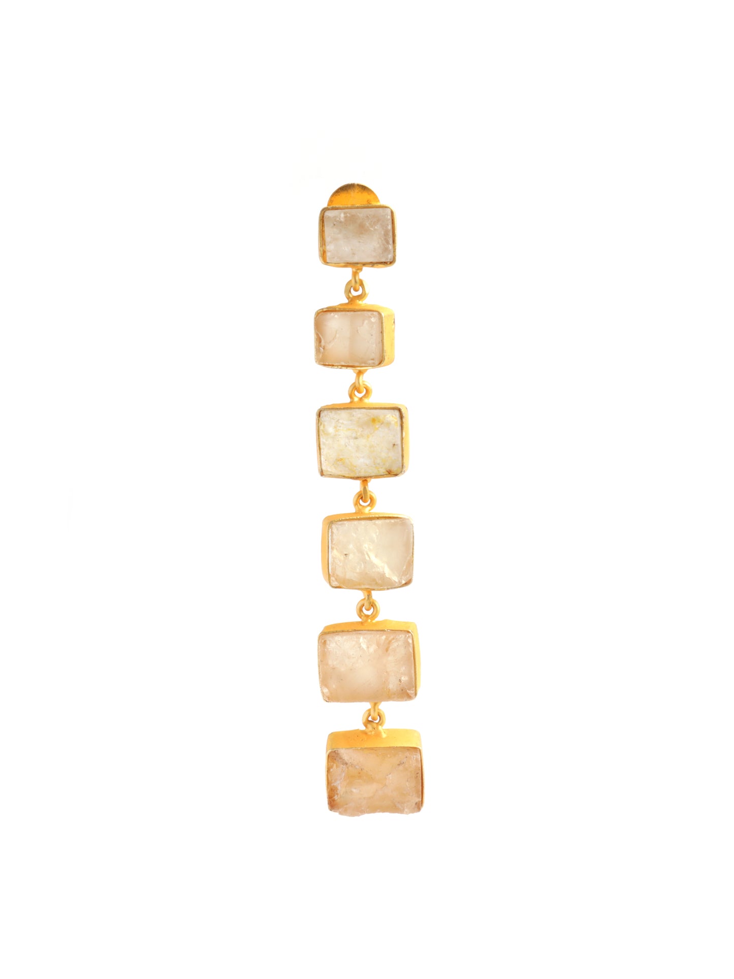 The Squared Sheesh Citrine Earrings
