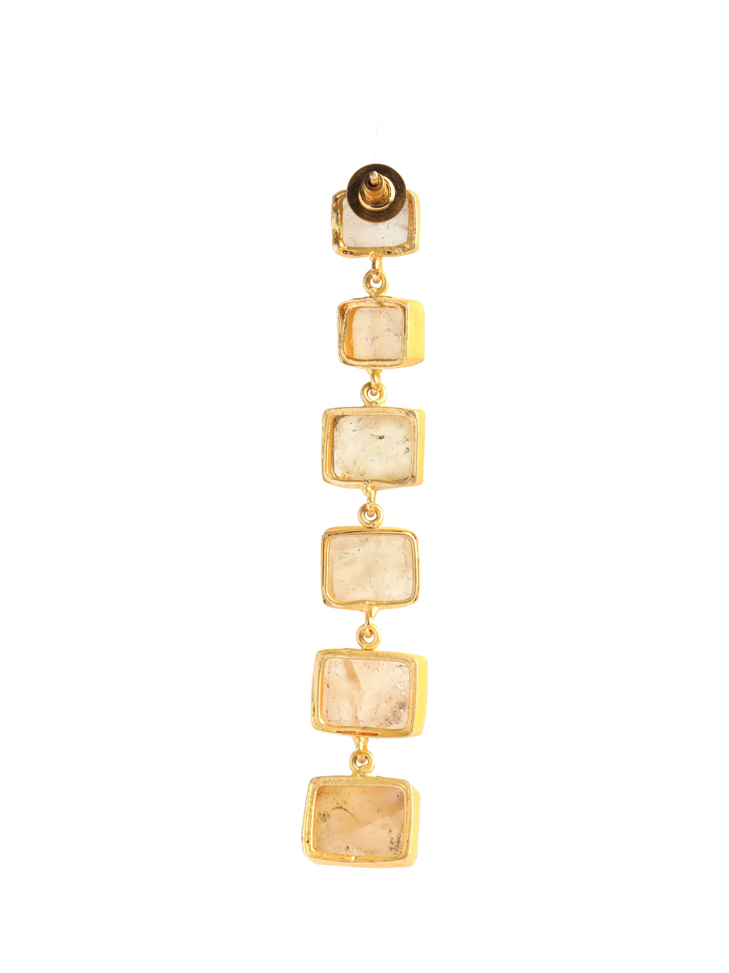 The Squared Sheesh Citrine Earrings