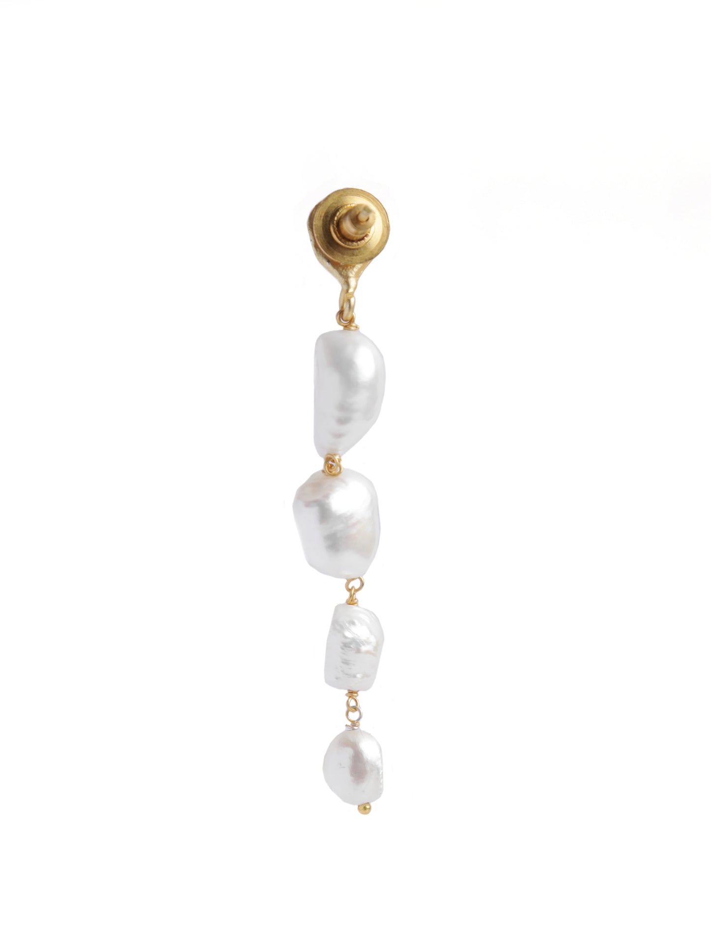 The Golden-White Malti Earrings