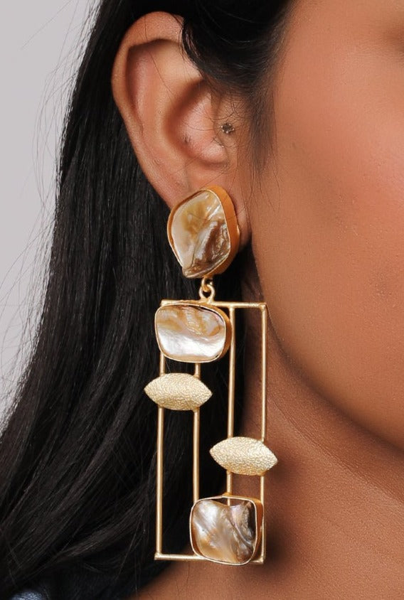 The Marble Trellis Earrings