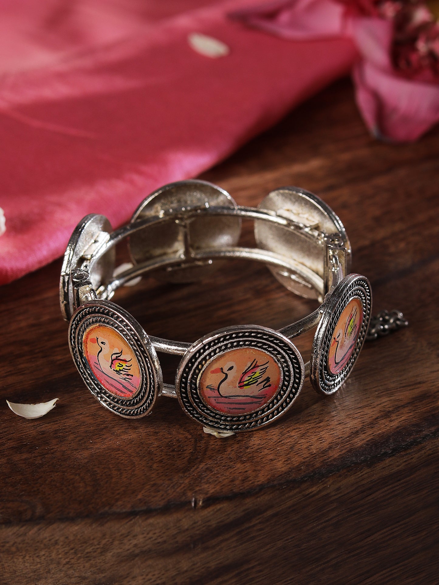 The Pleasant Hand Painted Swan Bracelet