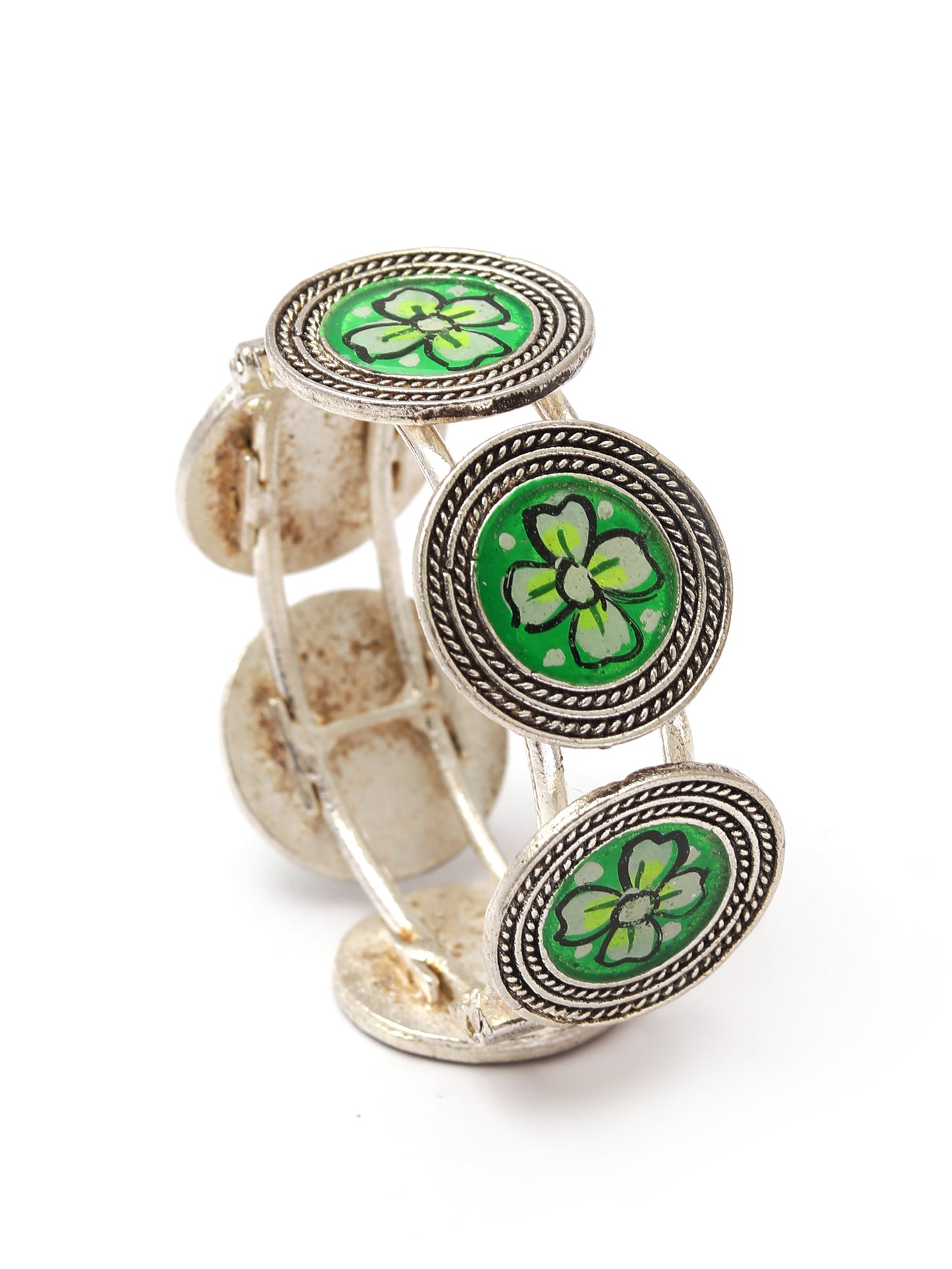 The Hand Painted Floral Zinnia Bracelet