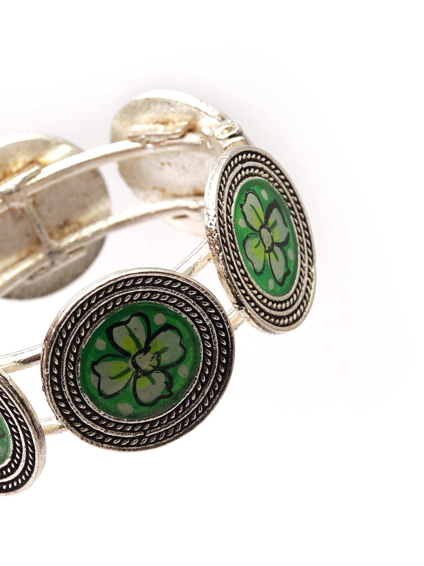The Hand Painted Floral Zinnia Bracelet