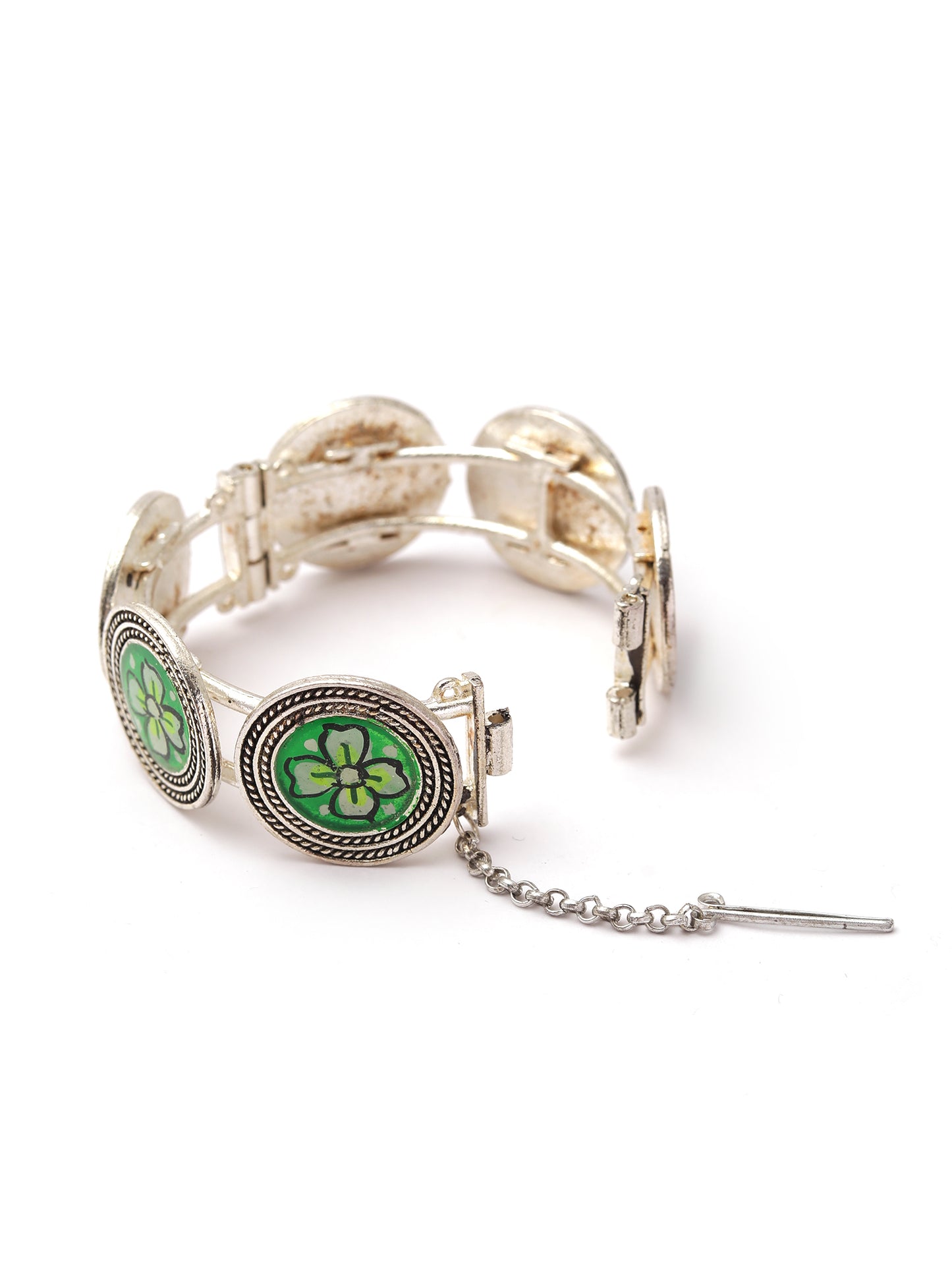 The Hand Painted Floral Zinnia Bracelet