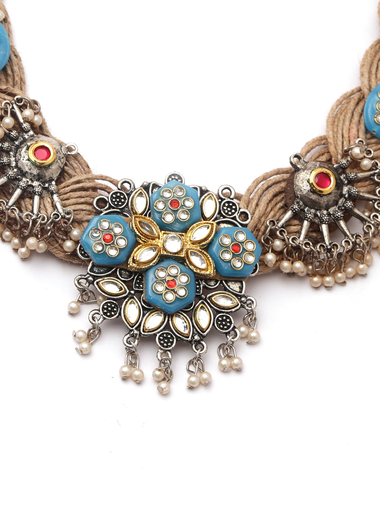 The Abloom Threaded Yarn Jute Necklace