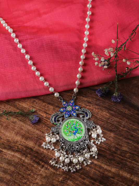 Hand Painted Mour Pearl Necklace
