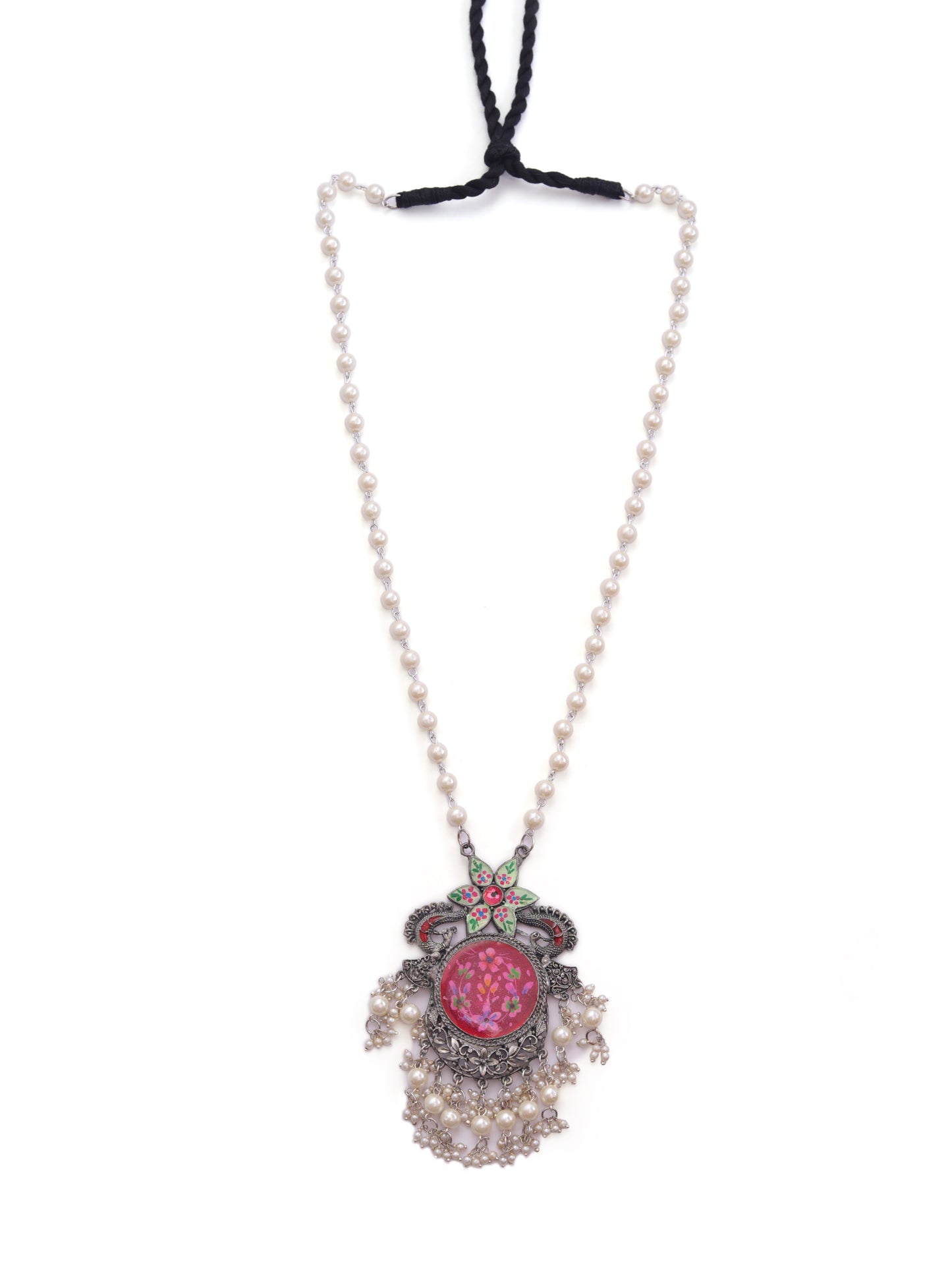 Handpainted Alpona Pearl Necklace