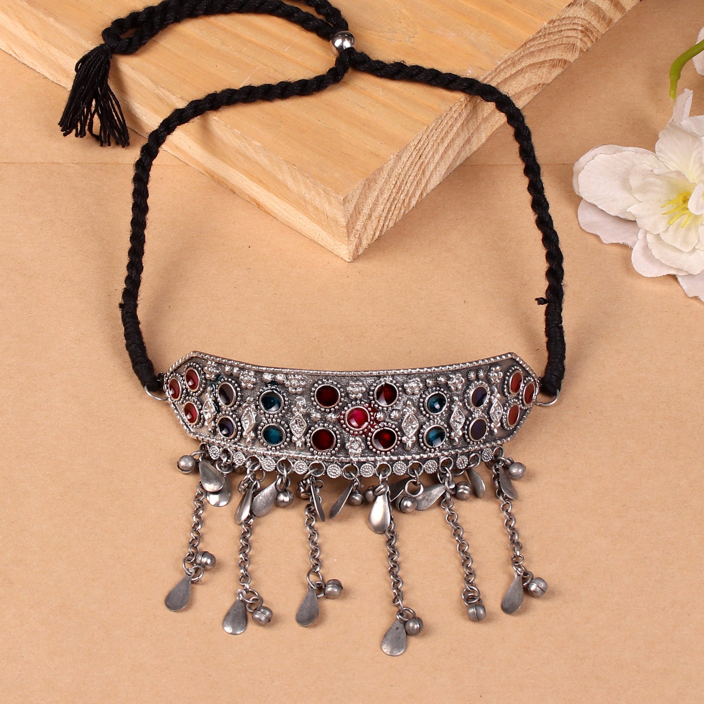 Exotic Ornamented Metal Choker