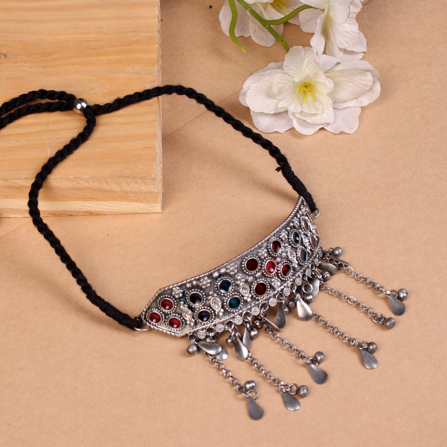 Exotic Ornamented Metal Choker