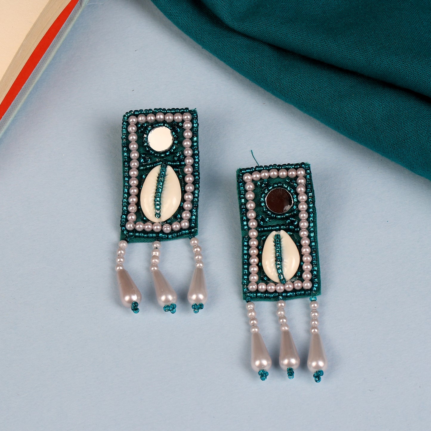 The Cowrie Chakra Choker Set in Green