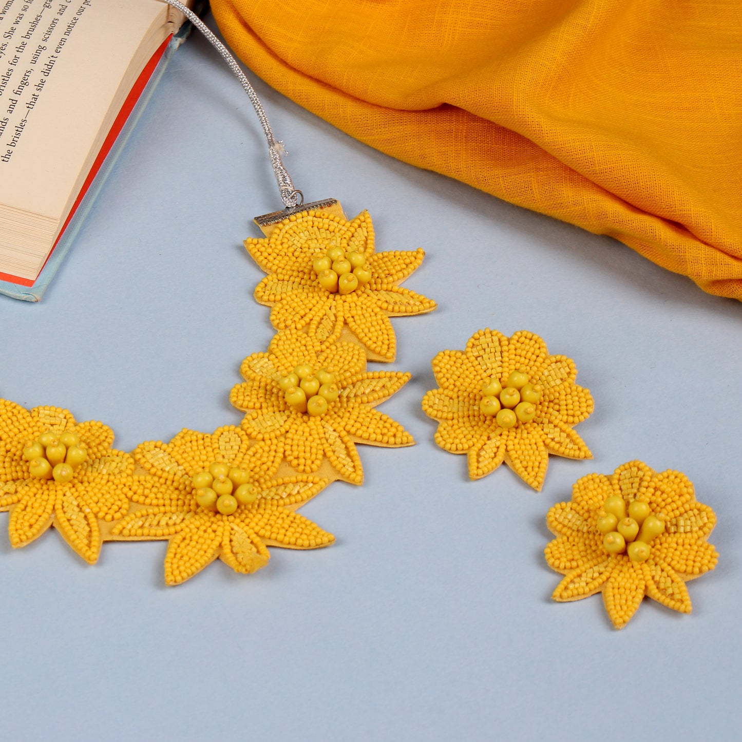 The Locust Necklace Set in Yellow