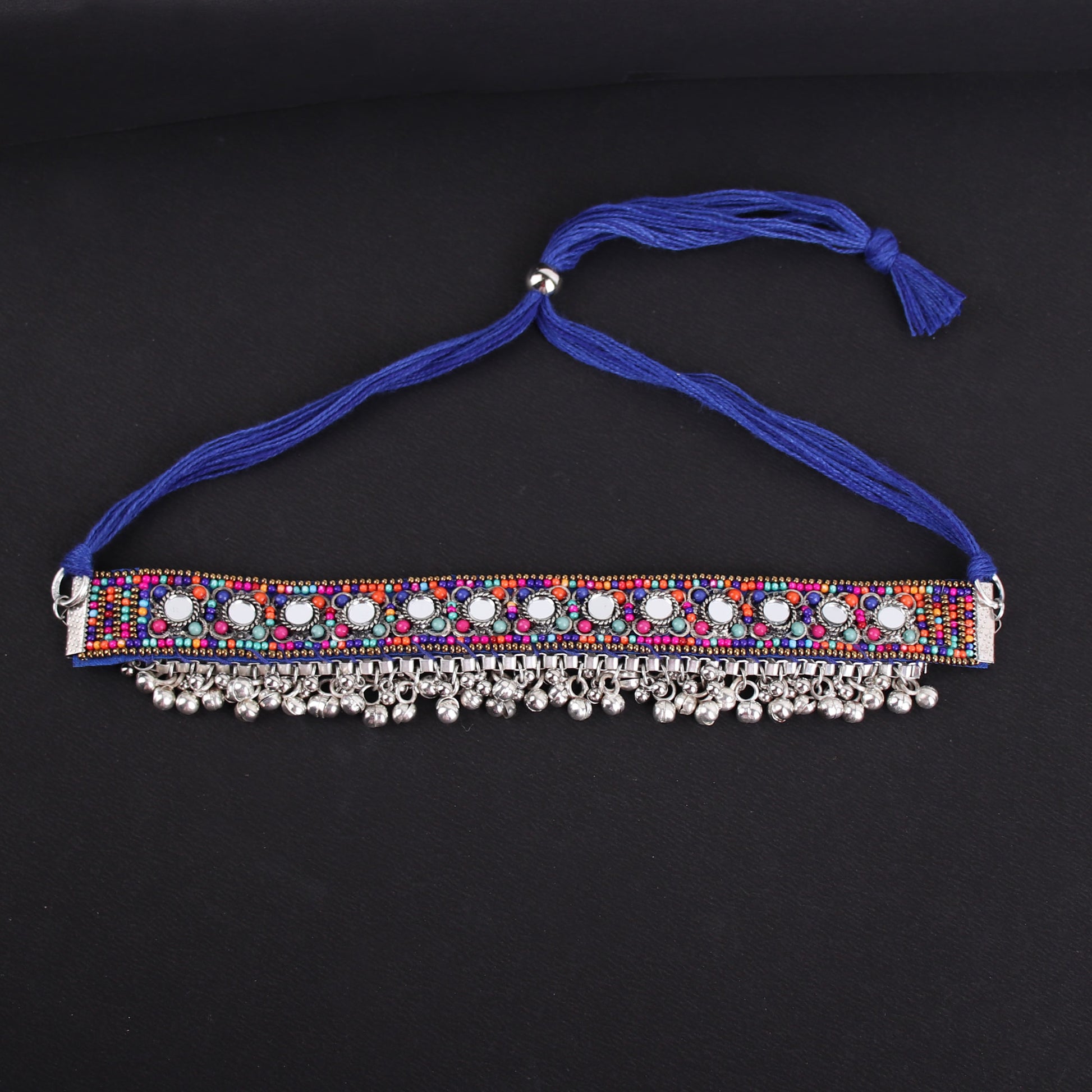 Necklace,The Splashy Colorful Beaded Choker - Cippele Multi Store