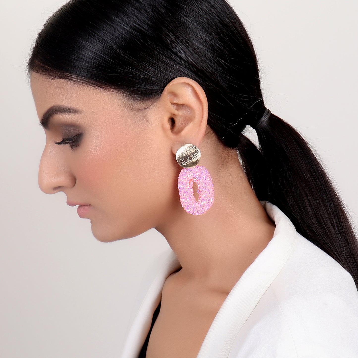 Earrings,Dazzling Earrings in pink - Cippele Multi Store