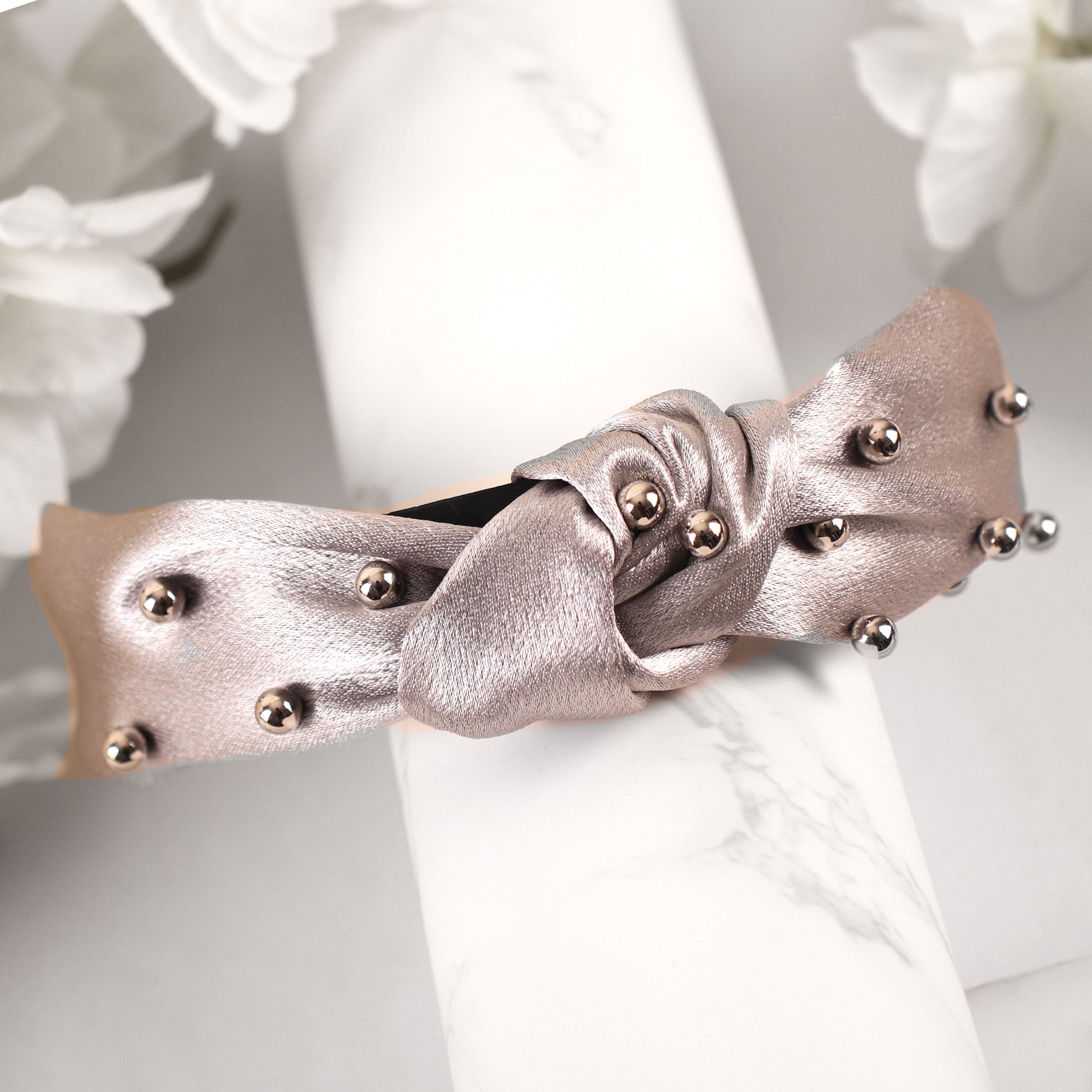 HairBand,The Hair Flair Satin Hair Band in Grey - Cippele Multi Store