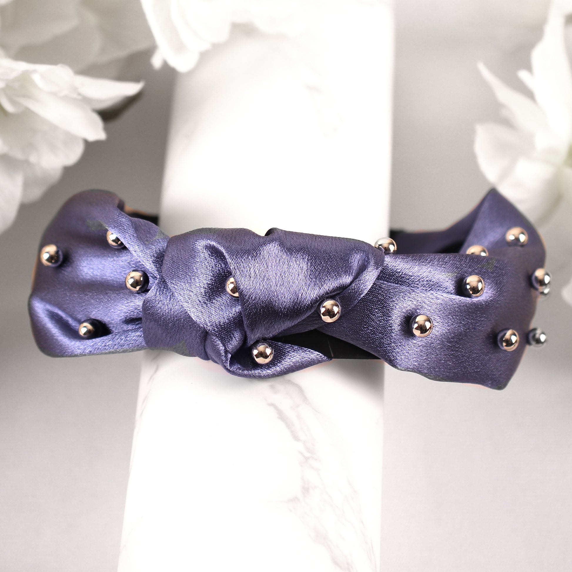 HairBand,The Hair Flair Satin Hair Band in Blue - Cippele Multi Store