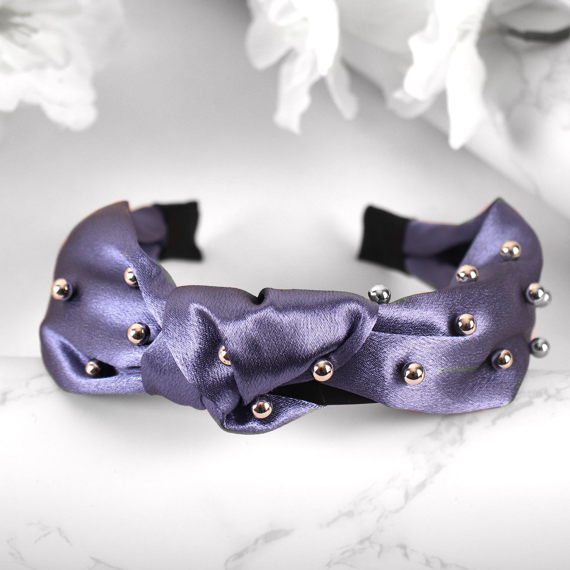 HairBand,The Hair Flair Satin Hair Band in Blue - Cippele Multi Store