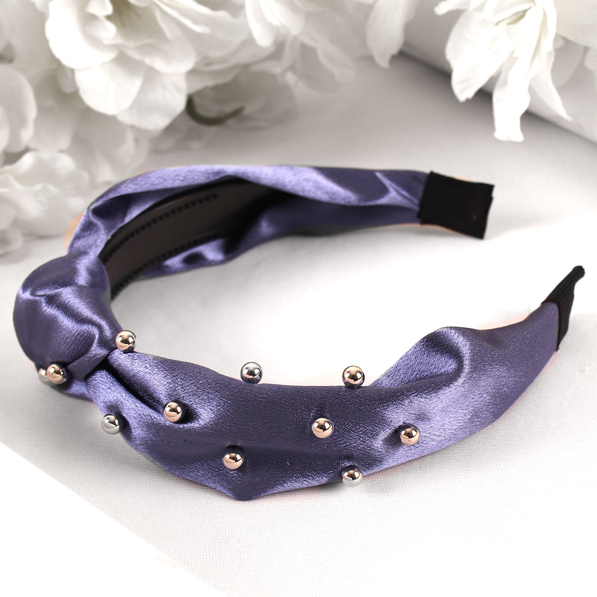 HairBand,The Hair Flair Satin Hair Band in Blue - Cippele Multi Store