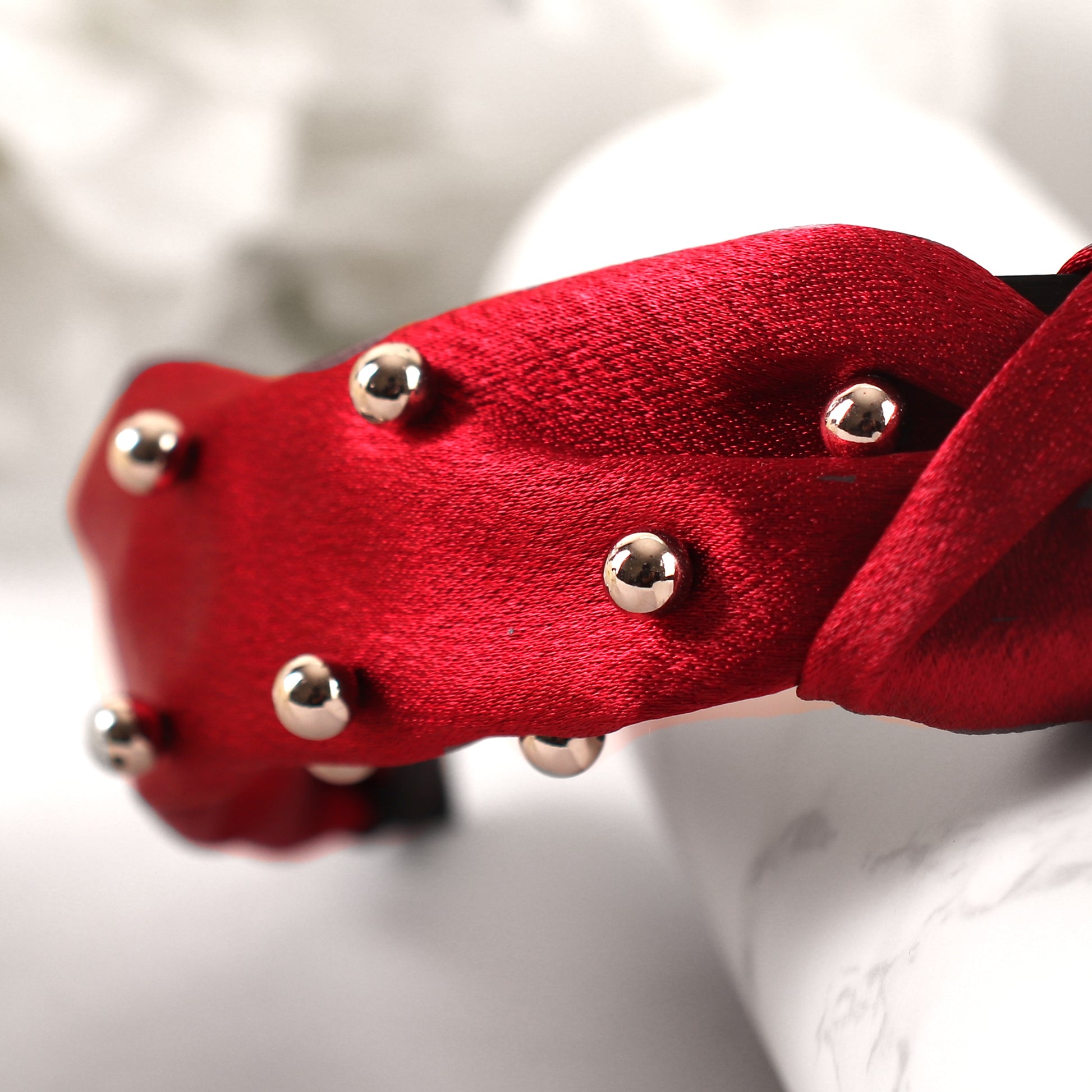HairBand,The Hair Flair Satin Hair Band in Red - Cippele Multi Store