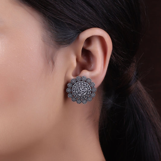 Earrings,The Ekdant Silver Look Alike Stud - Cippele Multi Store