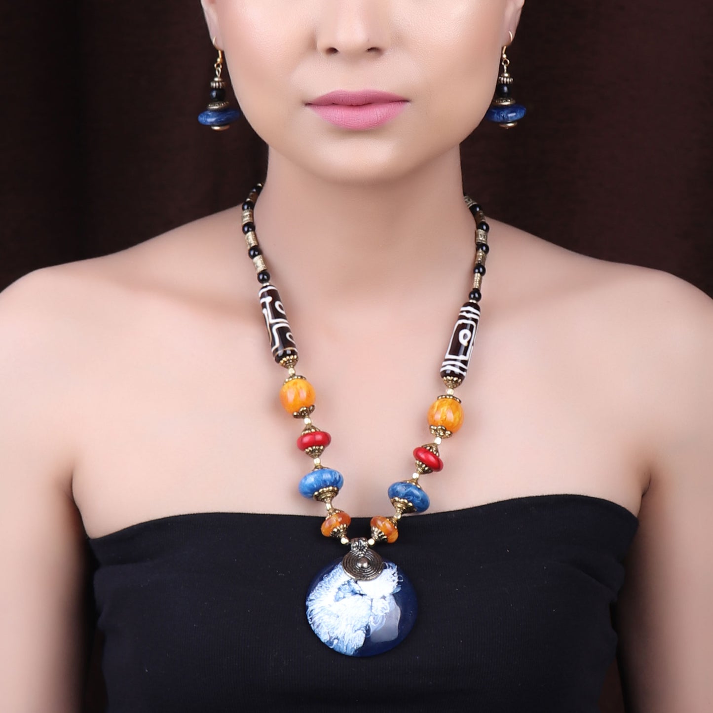 Necklace Set,The Celestial Necklace Set in Blue - Cippele Multi Store