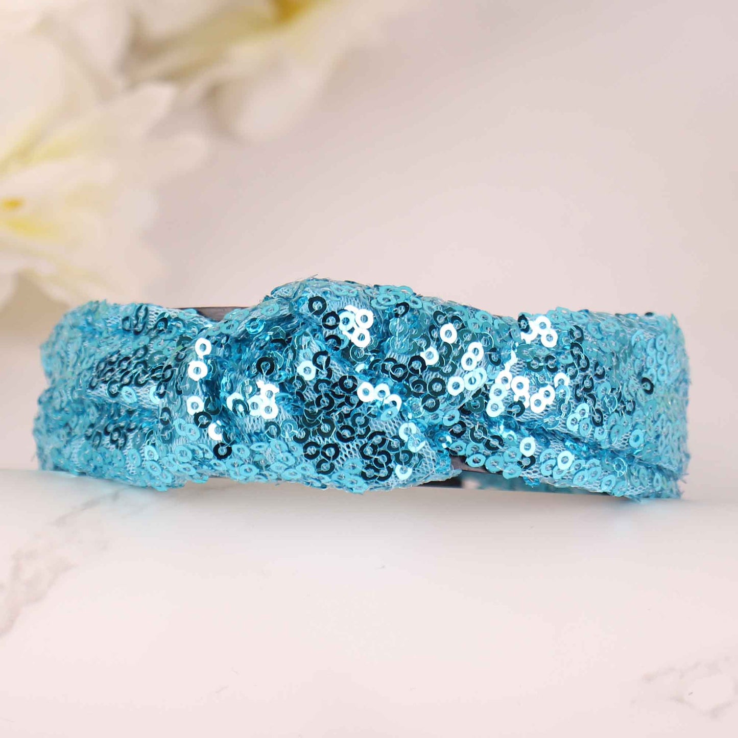 The Tuquoise Blue Gleaming Tiara Hairband