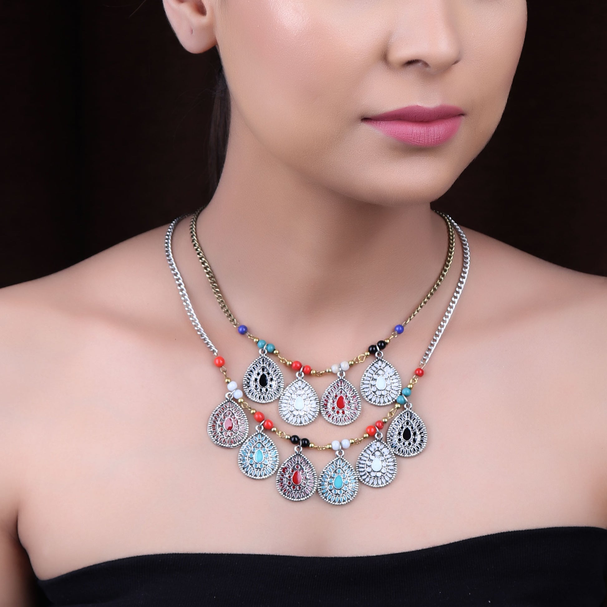 Necklace,The Dual Layered Souvenir Necklace - Cippele Multi Store
